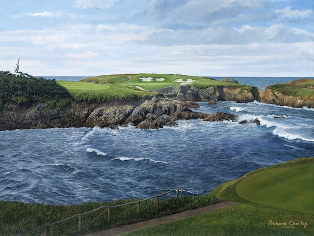 Cypress Point 16th Hole, Signed Open Edition-Fine Art Print, Size 15" x 22"