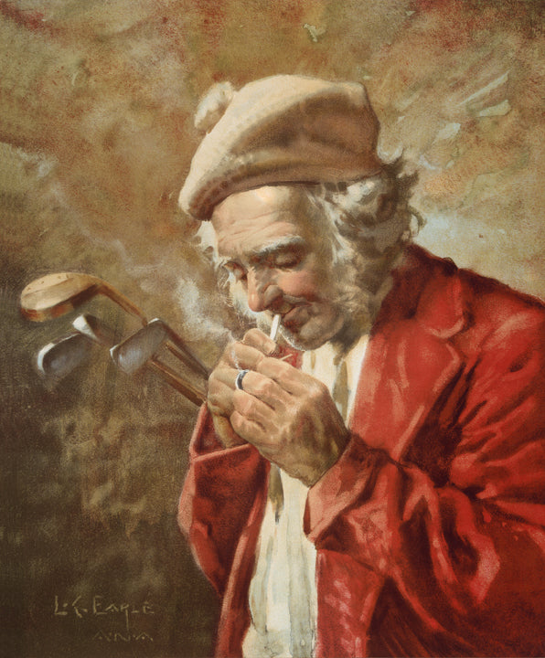 St. Andrews Caddy-1908. Canvas Giclee Print.