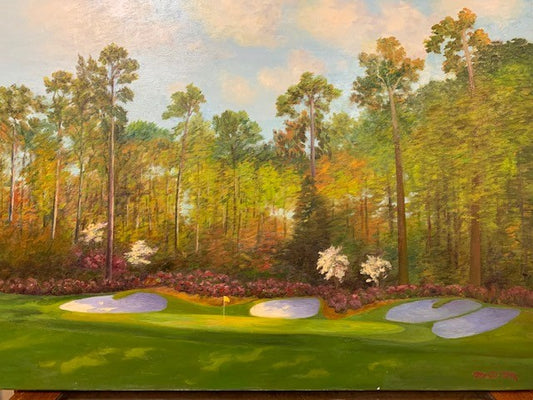 Augusta National Golf Club 13th Hole, Original Oil Painting by Michael Miller