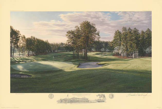 The 16th and 17th Holes, Pinehurst #2 by Linda Hartough