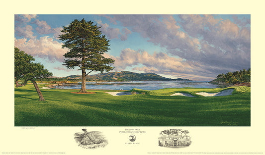 The 18th Hole Pebble Beach Golf Links by Linda Hartough