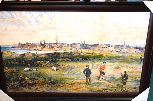 Canvas Giclee of a Historical Scottish Scene at St. Andrews