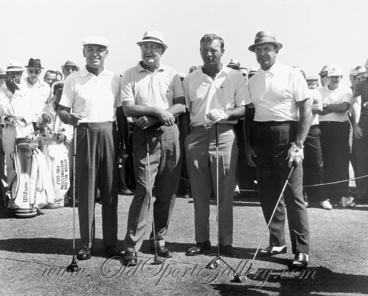 Ben Hogan, Sam Snead, Byron Nelson and Arnold Palmer. Fine Archival Print