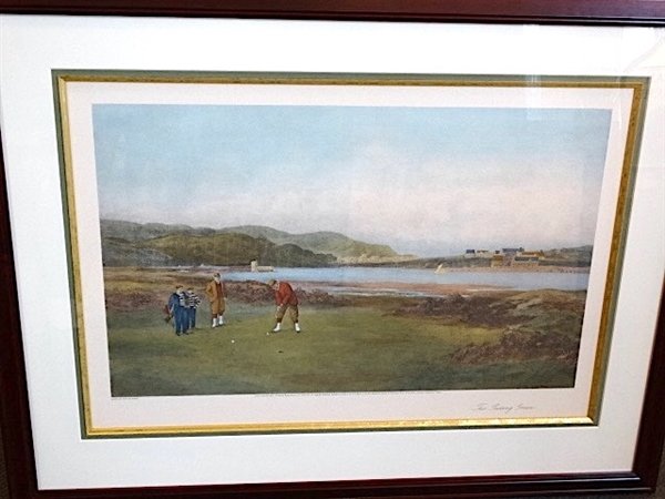 EARLY RESTRIKE PRINT OF DOUGLAS ADAMS " THE PUTTING GREEN" PUBLISHED IN 1894