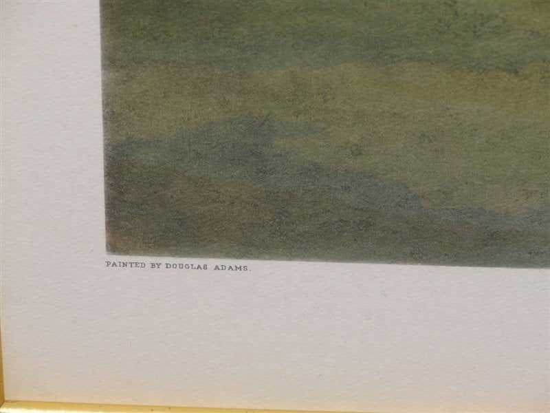 EARLY RESTRIKE PRINT OF DOUGLAS ADAMS " THE PUTTING GREEN" PUBLISHED IN 1894