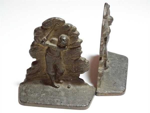 Vintage Metal Golf Bookends