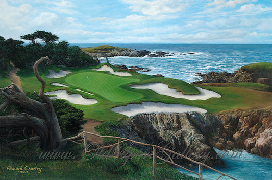 Cypress Point Golf Club 15th Hole -Canvas Giclee Print, Size 20" x 30"