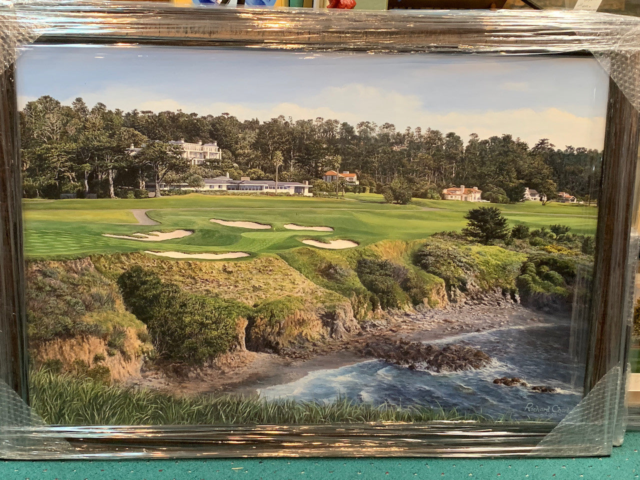 Pebble Beach 18th Hole by Richard Chorley on Canvas, Size 35" x 50" (Other Sizes Available)