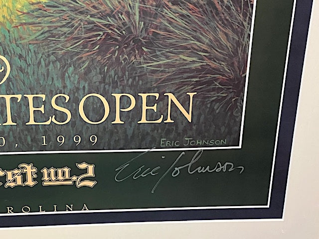 1999 US Open Poster From Pinehurst, No.2. (Payne Stewart, Winner) Signed By Eric Johnson, Artist.