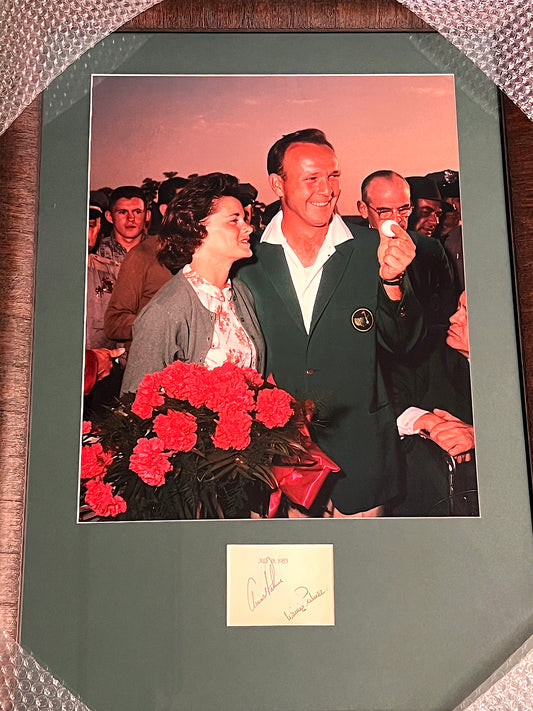 Signed By Arnold Palmer and His Wife Winnie, July 18, 1983- Rare, Size 23" x 32"