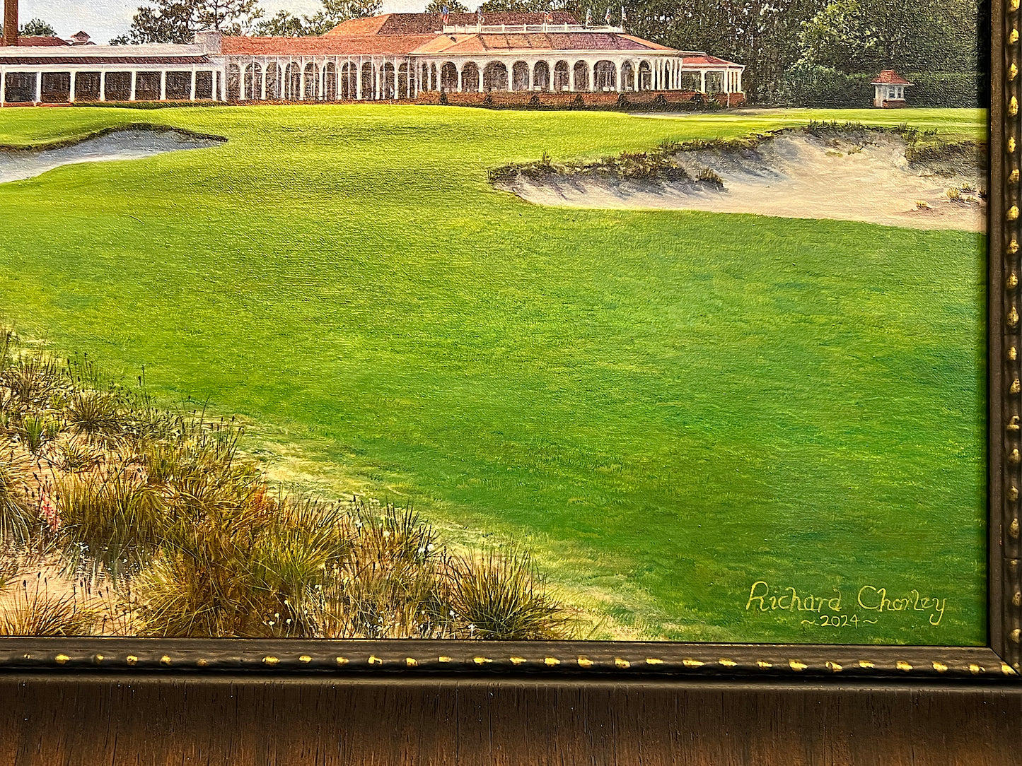 Pinehurst No.2 Hole 18, Original Oil Painting By Richard Chorley, Framed- Award Winning Artist