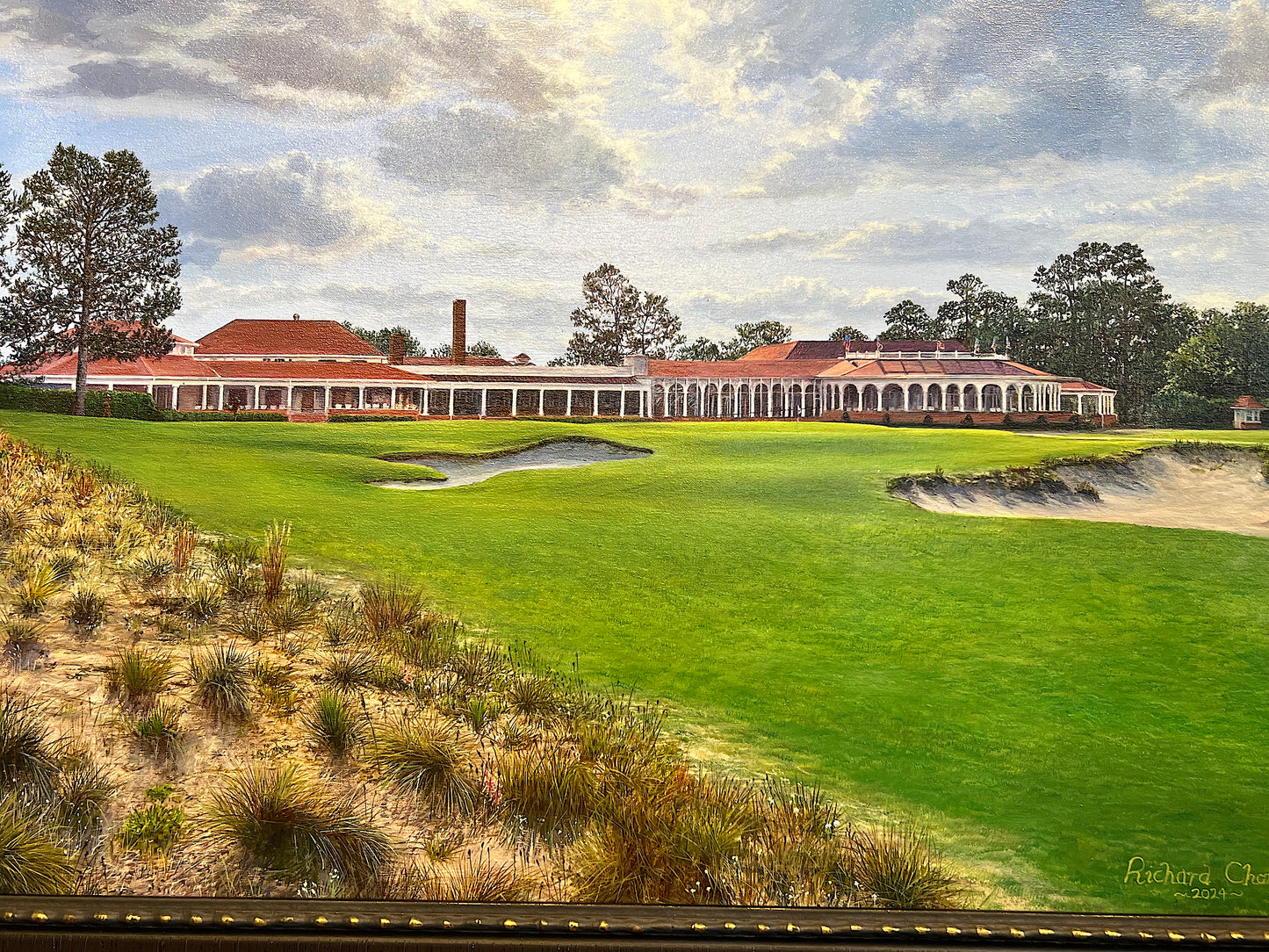 Pinehurst No.2 Hole 18, Original Oil Painting By Richard Chorley, Framed- Award Winning Artist