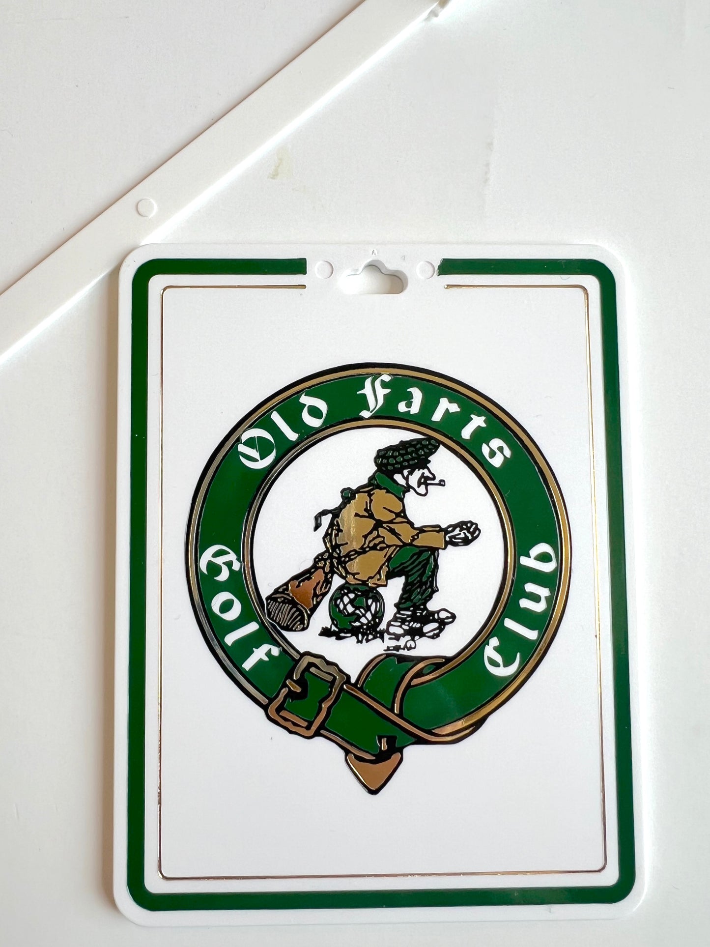 Old Farts Golf Club Bag Tag- Dimensions 3.5" x 4.5"