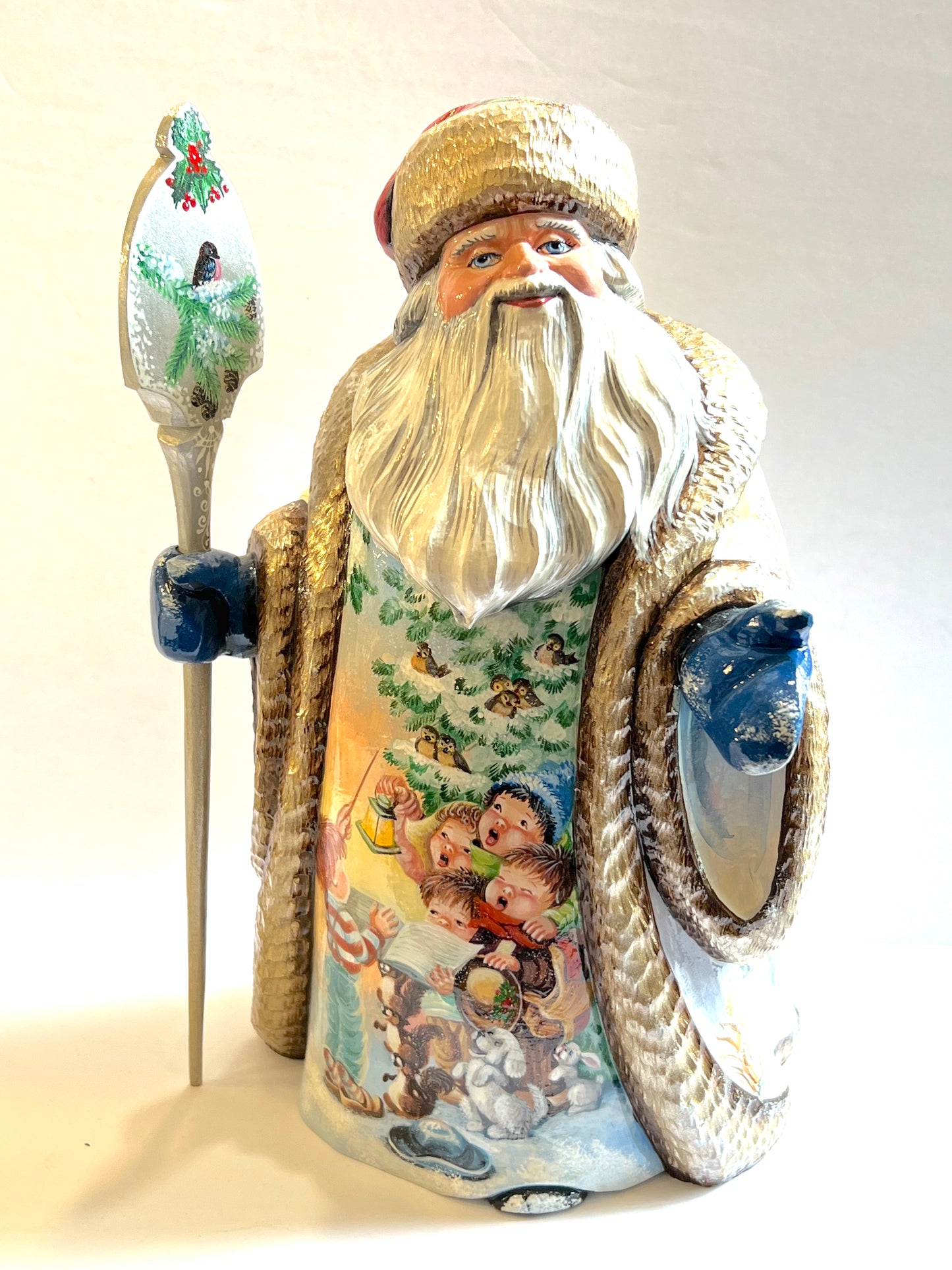 Hand Painted And Hand Carved Famous Russian Santa Claus- One of Kind