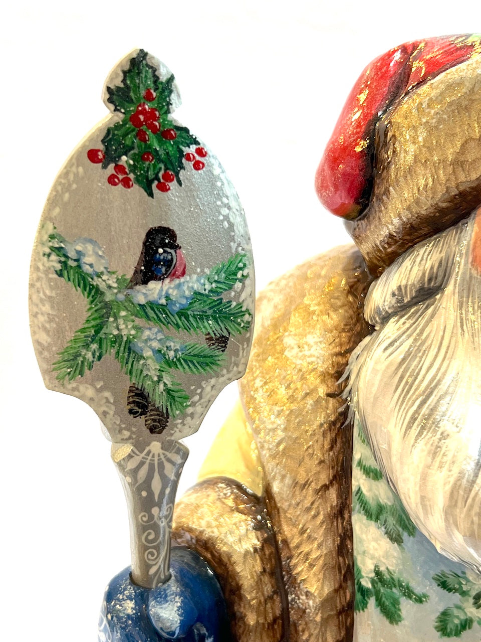 Hand Painted And Hand Carved Famous Russian Santa Claus- One of Kind