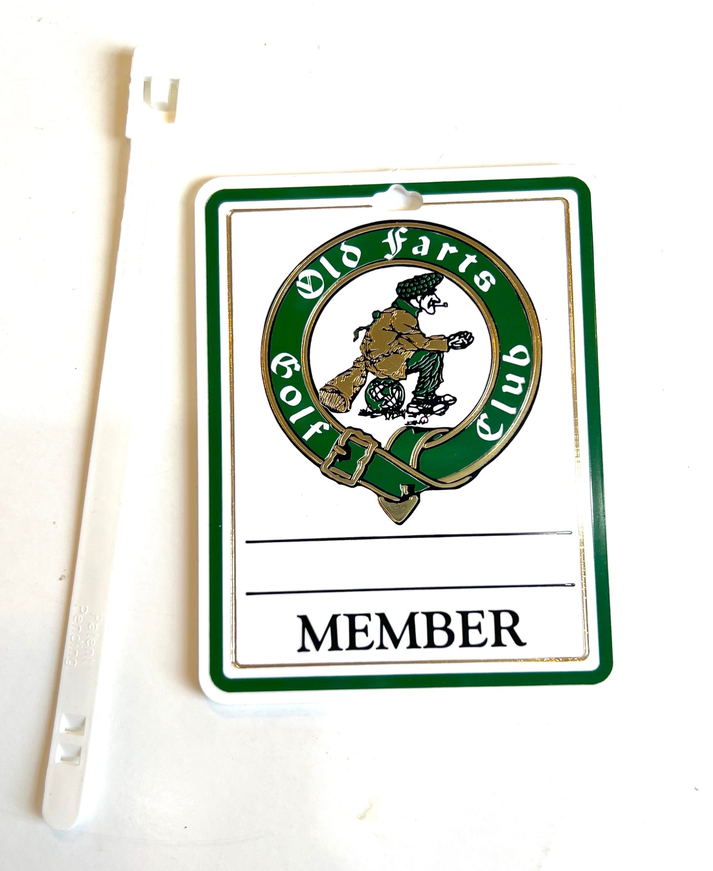 Old Farts Golf Club Bag Tag- Dimensions 3.5" x 4.5"