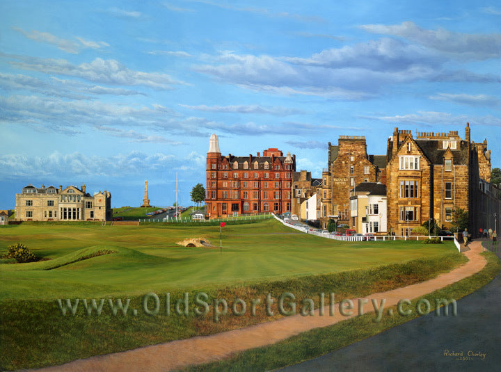 St Andrews Road Hole - Signed Open Edition Fine Art Paper Print-Size 13.75" x 17"