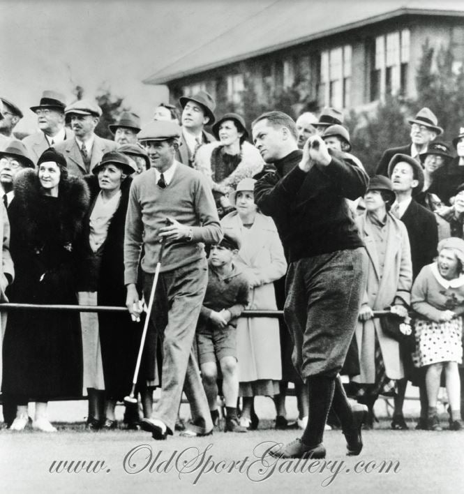 Bobby Jones in Pinehurst - Canvas Giclee Print. Image Size 30" x 32".