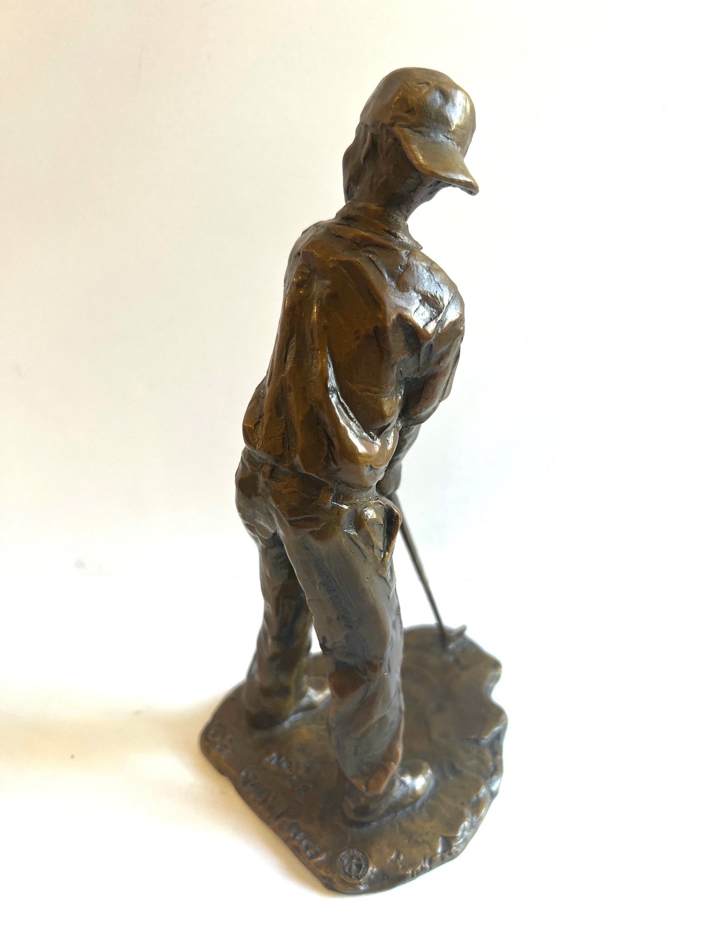 "Pin High" Bronze Sculpture By Gary Lee Price. 8" High and 5 lbs