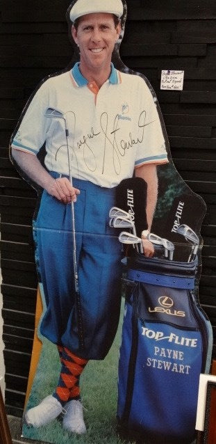 Payne Stewart Life Size Cardboard Cutout Autographed in Sharpie