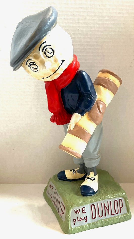 Vintage Dunlop Advertising Golf Ball Man Figure. Size 14" tell