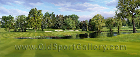 Oakland Hills - 16th Hole.Signed Limited Edition of 995.  Size 15" x 33 1/5"