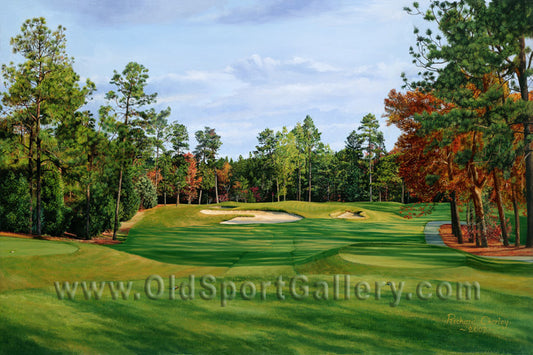 Pinehurst #2 - 9th Hole. Signed Limited Edition of 850-Fine Art Paper Print